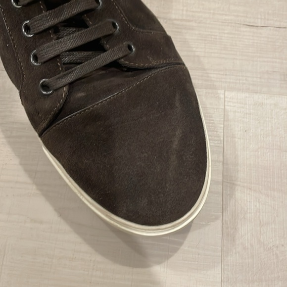 Giorgio Armani - Brown Leather and suede Sneakers - Size 45 Ital - Picture 10 of 11